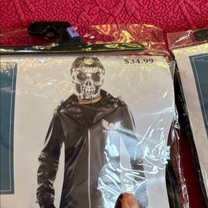 Black Skull Costume Jacket Halloween child X-lg